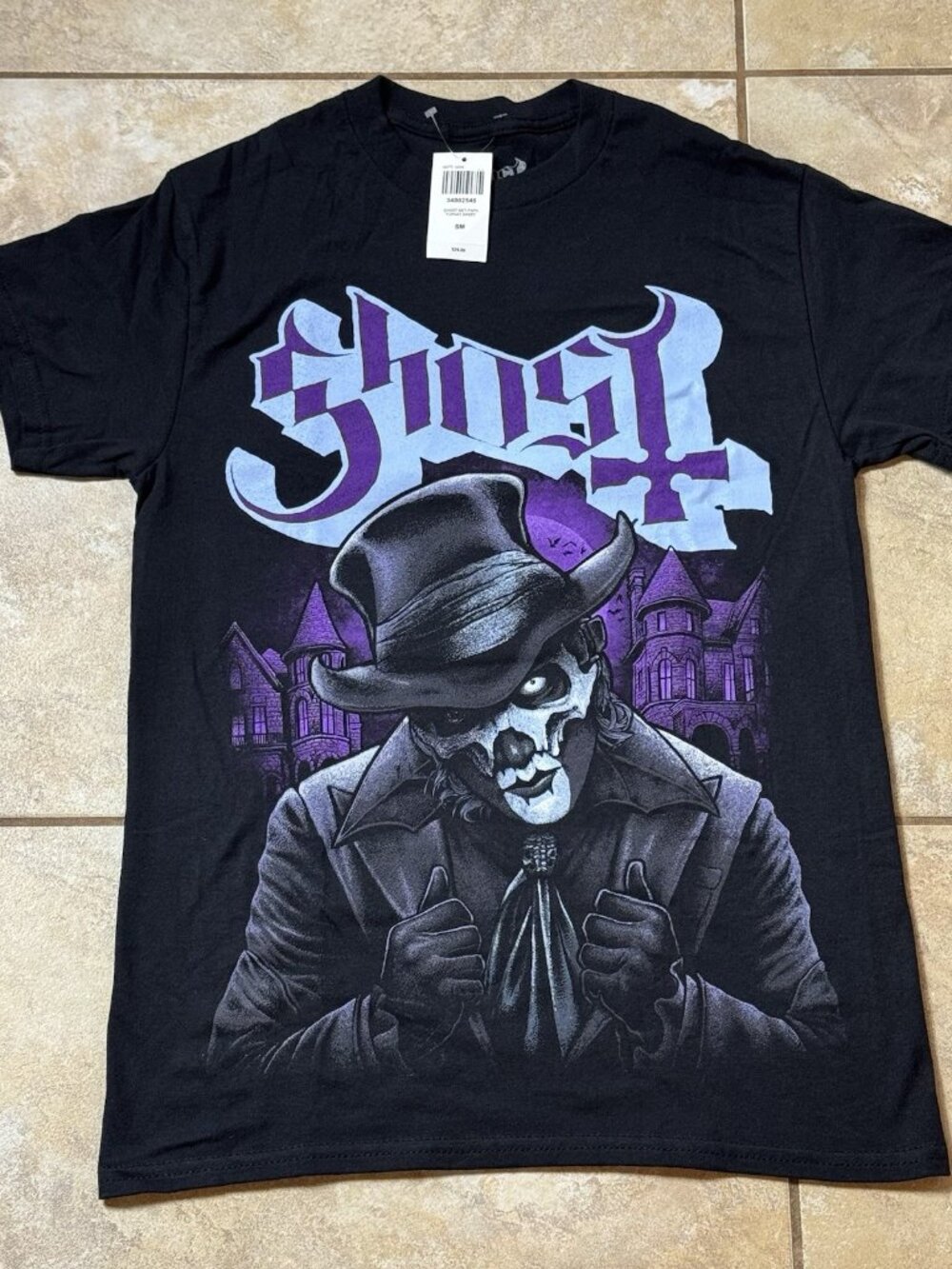Ghost Papa V Perpetua Top Hat T-Shirt Size SMALL New With Tags